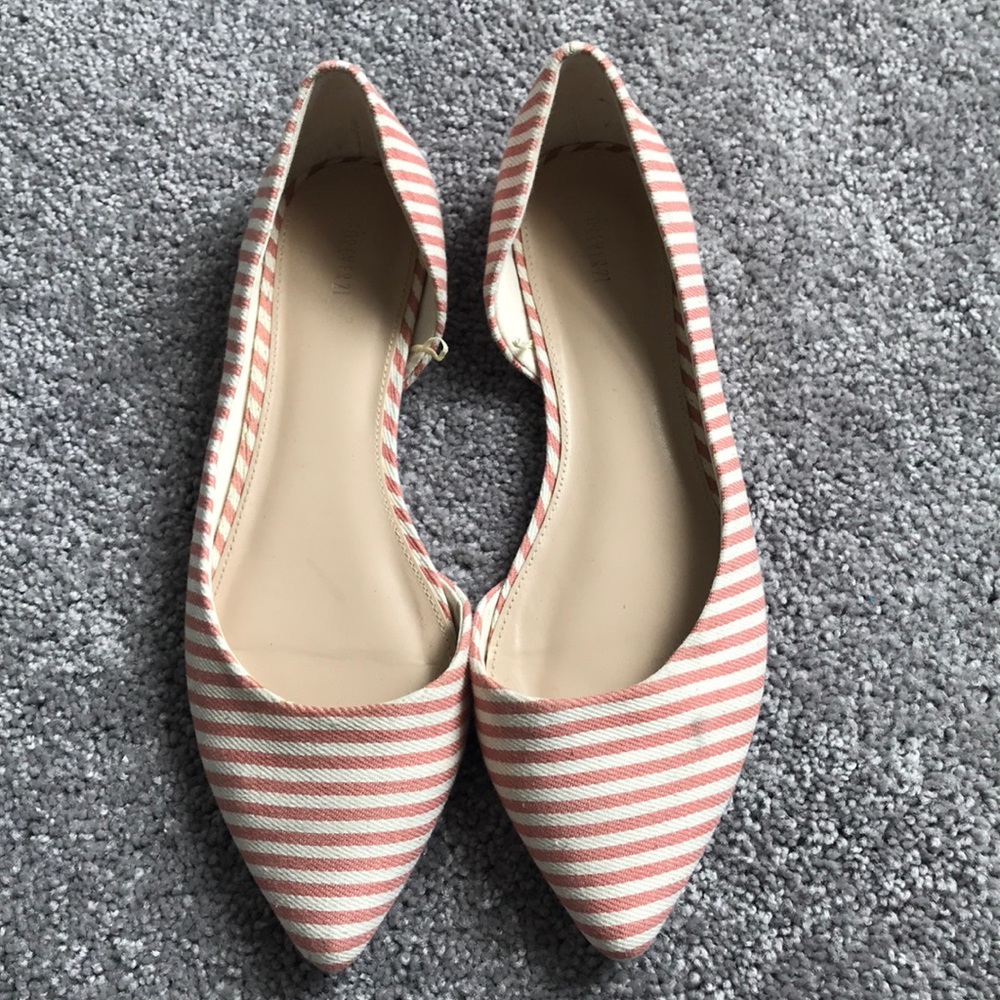 Forever21 strip pointy toe flats